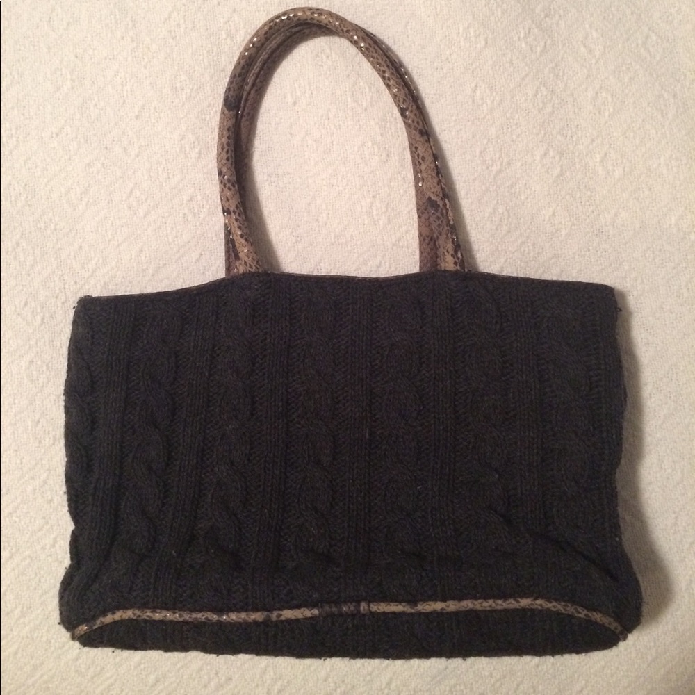 Charcoal Knit Bag Maurizio Taiuti
